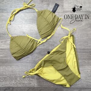 A.Che Halter Tie Side Bikini Swimsuit Size S